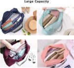 SITAKE 4 Pcs Foldable Travel Duffel Bag, Waterproof Lightweight Carry-on Bags, Suitable for Overnight, Holiday, Shopping, Weekends, Outing, Gym(Wine Red/Navy Blue/Sky Blue/Light Pink) - Image 6